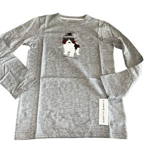 Janie and Jack Boys Long Sleeve Beanie Dog Tee